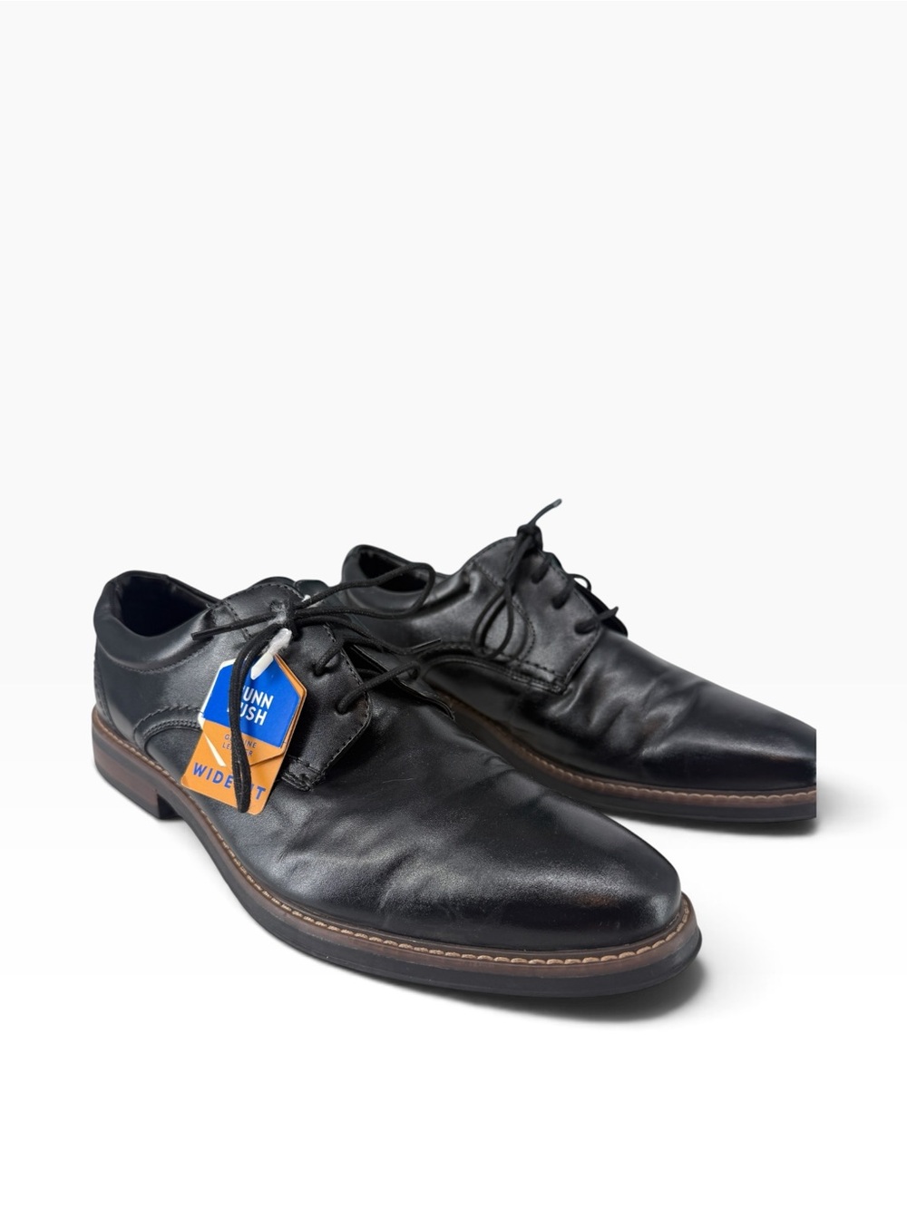 Nunn Bush Men's Westfield Black Plain Toe Oxford - Classic Lace-Up Dress Shoe